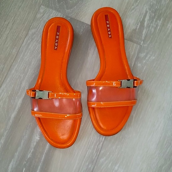 Prada Shoes - EUC Vintage Prada Slip-On Sandals